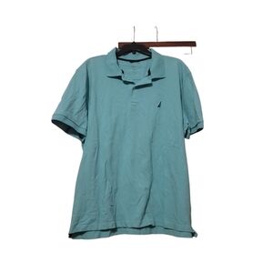 Nautica Polo Shirt Slim Fit Aqua Color Size XX Large
